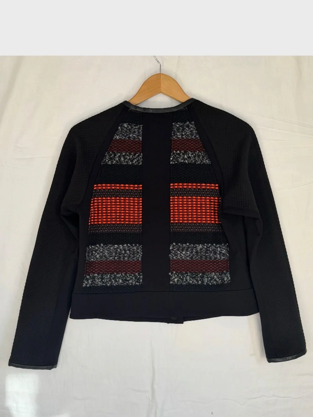 Yoana Baraschi Sz 8 Black Orange Quilted Tweed Five Star Shaper Jacket - Picture 7 of 11